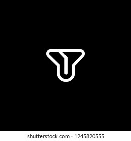 Outstanding professional elegant trendy awesome artistic black and white color Y YY initial based Alphabet icon logo.
