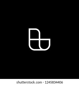 Outstanding professional elegant trendy awesome artistic black and white color L LL BL LB initial based Alphabet icon logo.
