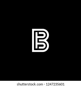 Outstanding professional elegant trendy awesome artistic black and white color B BB initial based Alphabet icon logo.