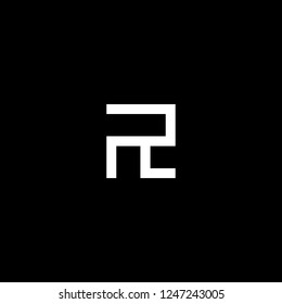 Outstanding professional elegant trendy awesome artistic black and white color PR RP PL LP initial based Alphabet icon logo.