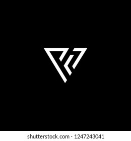Outstanding professional elegant trendy awesome artistic black and white color PV VP V initial based Alphabet icon logo.