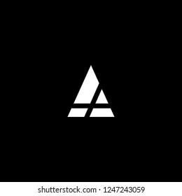 Outstanding professional elegant trendy awesome artistic black and white color AP PA initial based Alphabet icon logo.