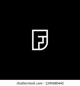 Outstanding professional elegant trendy awesome artistic black and white color FD DF initial based Alphabet icon logo.
