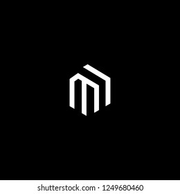 Outstanding professional elegant trendy awesome artistic black and white color MA AM MD DM initial based Alphabet icon logo.