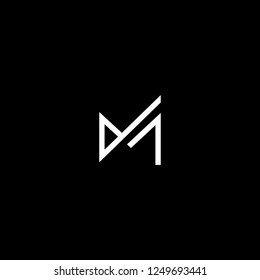 Outstanding professional elegant trendy awesome artistic black and white color JM MJ MM initial based Alphabet icon logo.