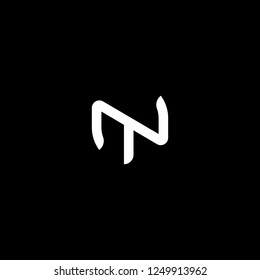 Outstanding professional elegant trendy awesome artistic black and white color TN NT initial based Alphabet icon logo.