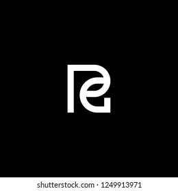 Outstanding professional elegant trendy awesome artistic black and white color PC CP PG GP initial based Alphabet icon logo.