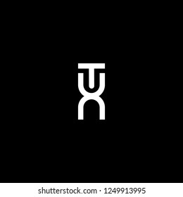 Outstanding professional elegant trendy awesome artistic black and white color XT TX initial based Alphabet icon logo.