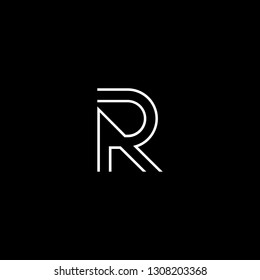 Outstanding professional elegant trendy awesome artistic black and white color PA AP RA AR RP PR initial based Alphabet icon logo.