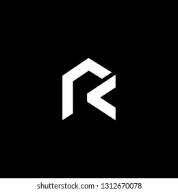 Outstanding professional elegant trendy awesome artistic black and white color RC CR AC CA initial based Alphabet icon logo.