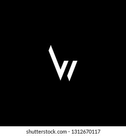 Outstanding professional elegant trendy awesome artistic black and white color LV VL LW WL initial based Alphabet icon logo.