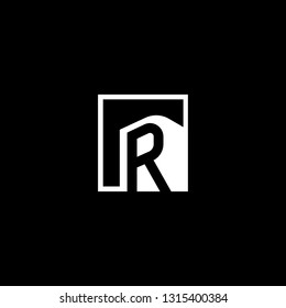 Outstanding professional elegant trendy awesome artistic black and white color R RR initial based Alphabet icon logo.