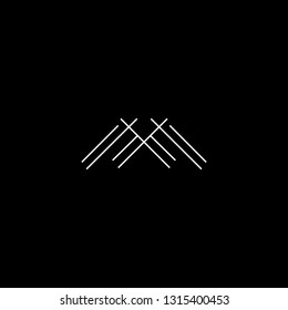Outstanding professional elegant trendy awesome artistic black and white color MX XM MM M initial based Alphabet icon logo.