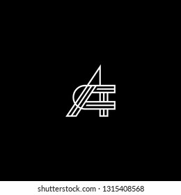 Outstanding professional elegant trendy awesome artistic black and white color AC CA initial based Alphabet icon logo.