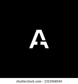 Outstanding professional elegant trendy awesome artistic black and white color AF FA initial based Alphabet icon logo.