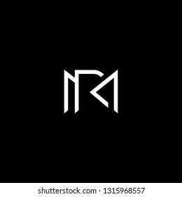 Outstanding professional elegant trendy awesome artistic black and white color MR RM initial based Alphabet icon logo.