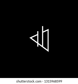 Outstanding professional elegant trendy awesome artistic black and white color VH HV initial based Alphabet icon logo.