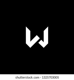 Outstanding professional elegant trendy awesome artistic black and white color W LW WL initial based Alphabet icon logo.