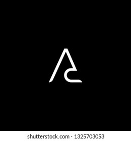 Outstanding professional elegant trendy awesome artistic black and white color AD DA initial based Alphabet icon logo.