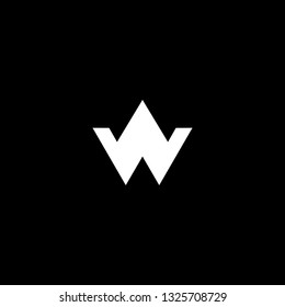 Outstanding professional elegant trendy awesome artistic black and white color WA AW initial based Alphabet icon logo.