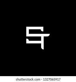 Outstanding professional elegant trendy awesome artistic black and white color ST TS initial based Alphabet icon logo.