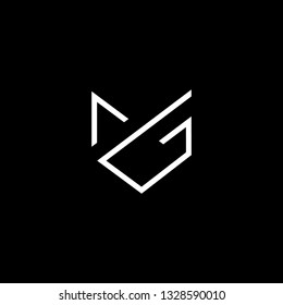 Outstanding professional elegant trendy awesome artistic black and white color MG GM initial based Alphabet icon logo.