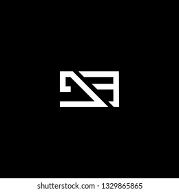 Outstanding professional elegant trendy awesome artistic black and white color GE EG initial based Alphabet icon logo.