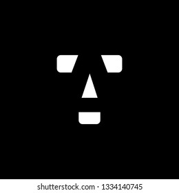 Outstanding professional elegant trendy awesome artistic black and white color AT TA initial based Alphabet icon logo.