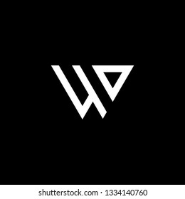 Outstanding professional elegant trendy awesome artistic black and white color WV VW W initial based Alphabet icon logo.