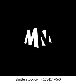 Outstanding professional elegant trendy awesome artistic black and white color M MM initial based Alphabet icon logo.