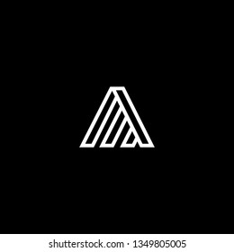 Outstanding professional elegant trendy awesome artistic black and white color AM MA EA AE initial based Alphabet icon logo.