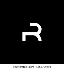 Outstanding professional elegant trendy awesome artistic black and white color PR RP initial based Alphabet icon logo.