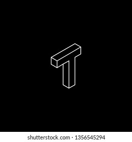 Outstanding professional elegant trendy awesome artistic black and white color T TT initial based Alphabet icon logo.