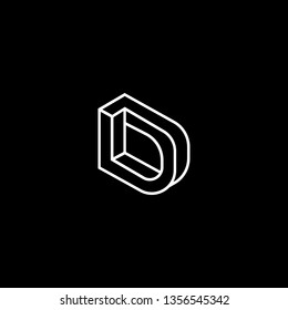 Outstanding professional elegant trendy awesome artistic black and white color D DD LD DL initial based Alphabet icon logo.