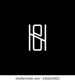 Outstanding professional elegant trendy awesome artistic black and white color HG GH HB BH initial based Alphabet icon logo.