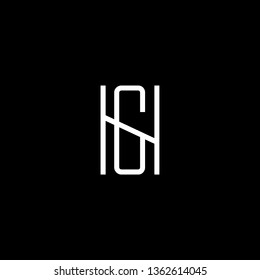 Outstanding professional elegant trendy awesome artistic black and white color HG GH initial based Alphabet icon logo.