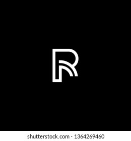 Outstanding professional elegant trendy awesome artistic black and white color P R PR RP initial based Alphabet icon logo.