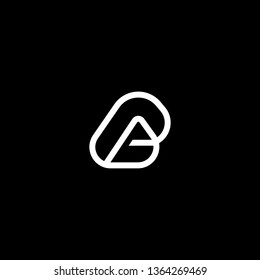 Outstanding professional elegant trendy awesome artistic black and white color BA AB BP PB initial based Alphabet icon logo.