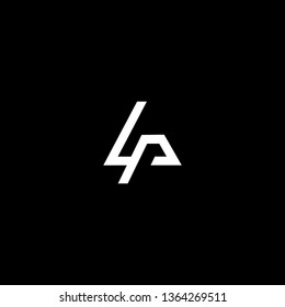 Outstanding professional elegant trendy awesome artistic black and white color AP PA LP PL initial based Alphabet icon logo.