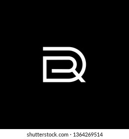 Outstanding professional elegant trendy awesome artistic black and white color DR RD initial based Alphabet icon logo.