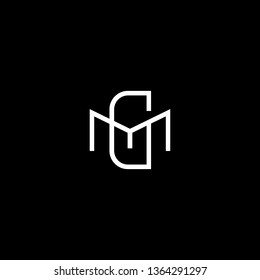 Outstanding professional elegant trendy awesome artistic black and white color MG GM initial based Alphabet icon logo.