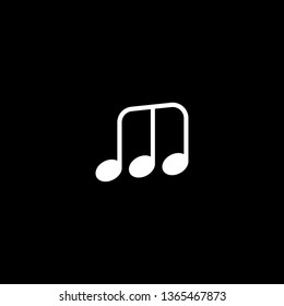 Outstanding professional elegant trendy awesome artistic black and white color music M initial based Alphabet icon logo.
