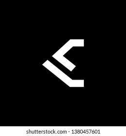 Outstanding professional elegant trendy awesome artistic black and white color CE EC initial based Alphabet icon logo.