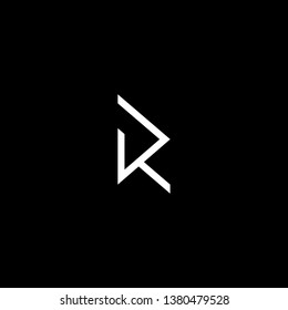 Outstanding professional elegant trendy awesome artistic black and white color DR RD DK KD RK KR initial based Alphabet icon logo.