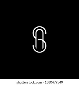 Outstanding professional elegant trendy awesome artistic black and white color AS SA initial based Alphabet icon logo.
