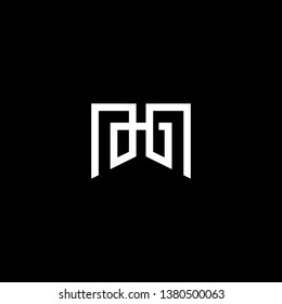 Outstanding professional elegant trendy awesome artistic black and white color M MM initial based Alphabet icon logo.
