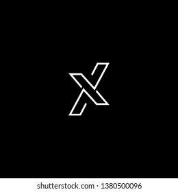 Outstanding professional elegant trendy awesome artistic black and white color X XX initial based Alphabet icon logo.