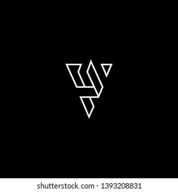 Outstanding professional elegant trendy awesome artistic black and white color VZ ZV initial based Alphabet icon logo.
