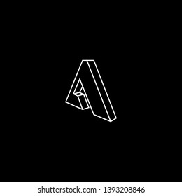Outstanding professional elegant trendy awesome artistic black and white color A AA initial based Alphabet icon logo.