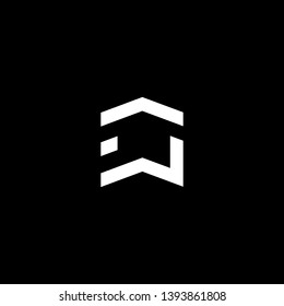 Outstanding professional elegant trendy awesome artistic black and white color EW WE EG GE initial based Alphabet icon logo.